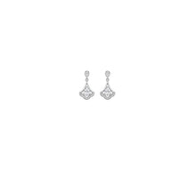 Halo Drift Pendant with earrings Set in silver
