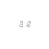 Petal Dew Pendant with earrings in silver
