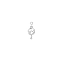 Celeste Flow Pendant with earrings in silver