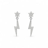 Sparkle patterned silver Earring
