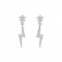 Sparkle patterned silver Earring