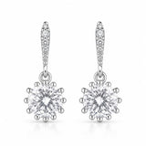 Radiant drop women`s Earrings in silver