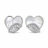 Silver Artistic Eye Women`s Studs