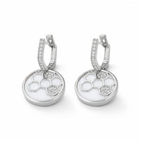 Sterling Silver  Hexa Gleam Earring