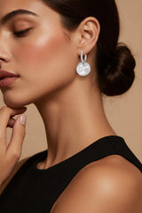 Sterling Silver  Hexa Gleam Earring