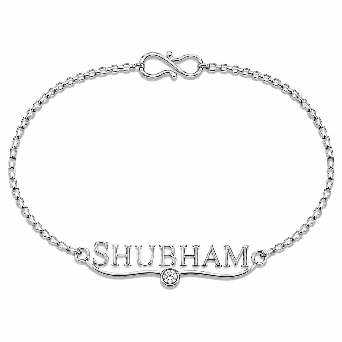 Personalized Silver Name Bracelet Rakhi