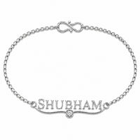Personalized Silver Name Bracelet Rakhi
