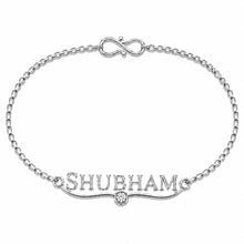 Personalized Silver Name Bracelet Rakhi
