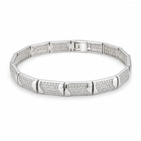 Silver Argento Link Men`s Bracelet