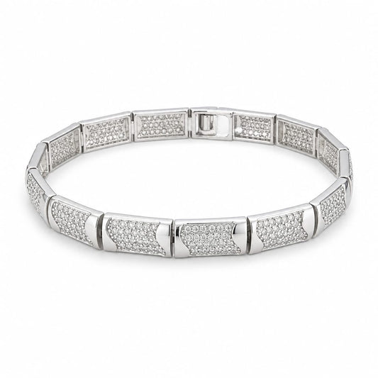 Silver Argento Link Men`s Bracelet