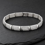 Silver Argento Link Men`s Bracelet