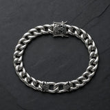 Silver Patterned Chain Men`s Bracelet