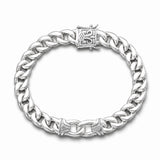Silver Patterned Chain Men`s Bracelet