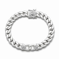 Silver Patterned Chain Men`s Bracelet