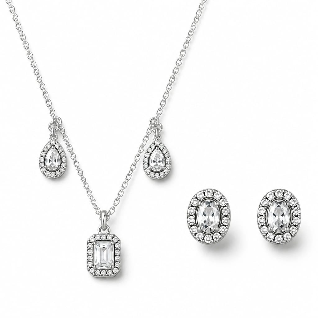 Celestial Squared pendant set in silver