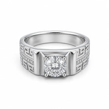 Engraved Men`s Ring in Silver