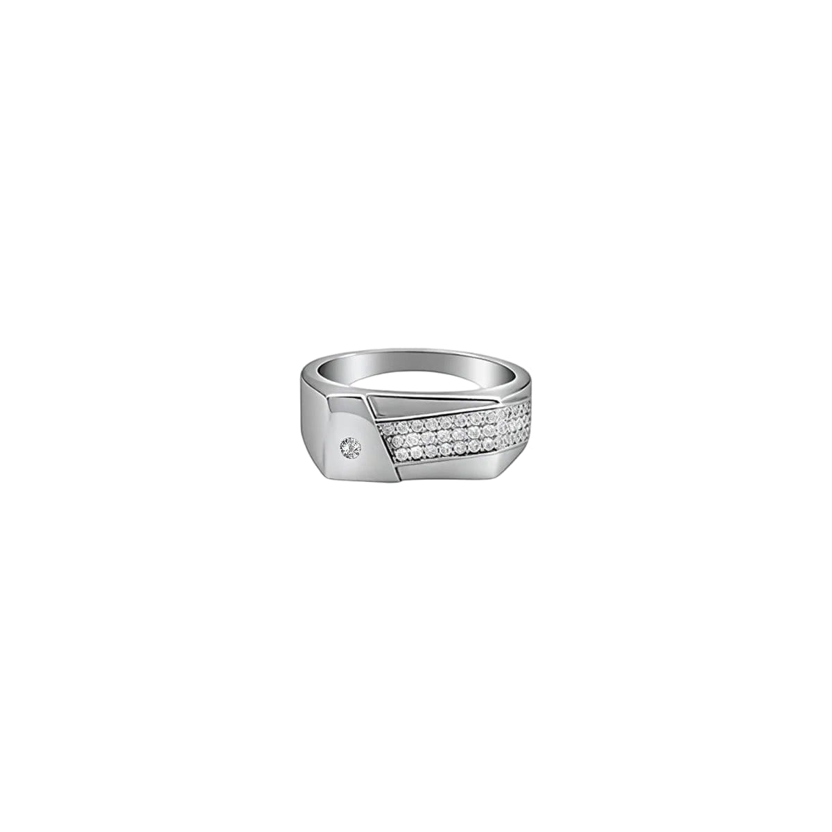 Silver Symmetry Luxe Men`s Ring