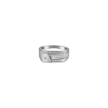 Silver Symmetry Luxe Men`s Ring