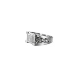 Silver Centre stone Men`s Ring