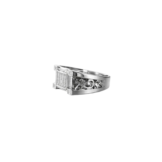 Silver Centre stone Men`s Ring