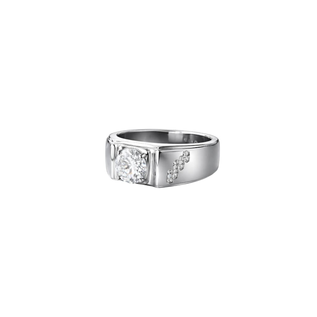 Silver Statement Men`s Ring