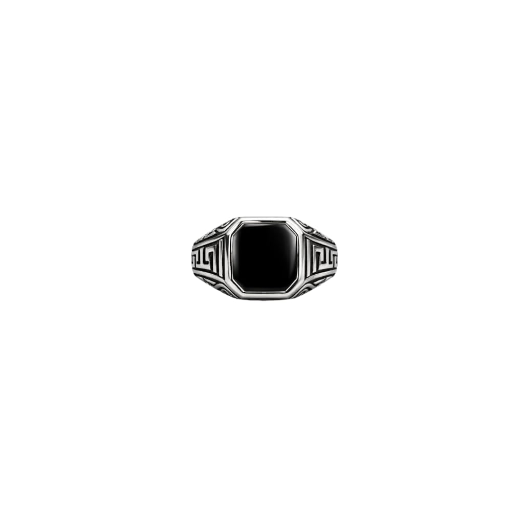 Bold Geometry Men`s ring in silver