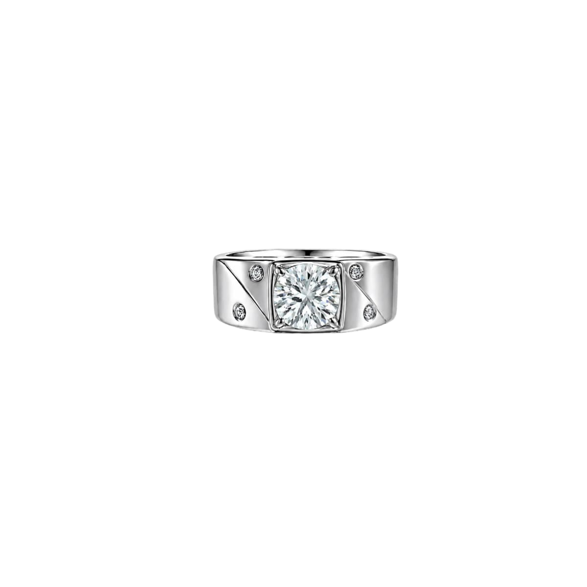 Silver Diamond Men’s Ring