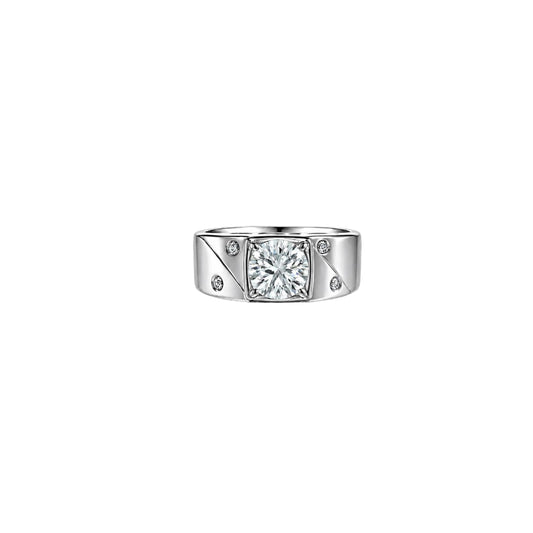 Silver Diamond Men’s Ring