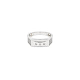 Linear Elegance Men`s ring in silver