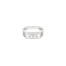 Linear Elegance Men`s ring in silver