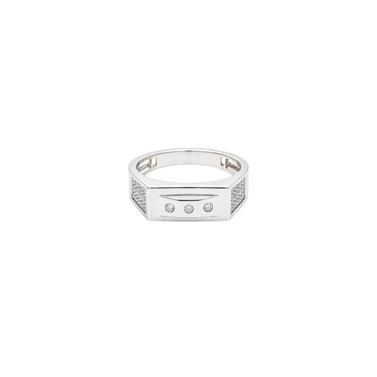 Linear Elegance Men`s ring in silver