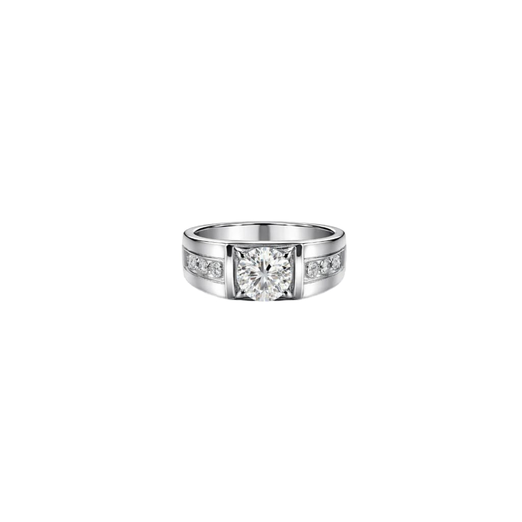 Silver Diamond Men’s Ring