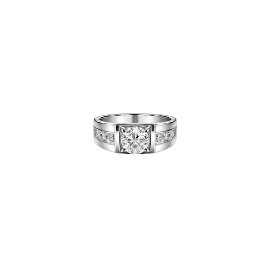 Silver Diamond Men’s Ring