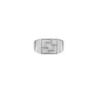 Silver Gridon Men`s Ring