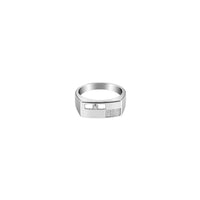 Silver Stone framed Men`s ring