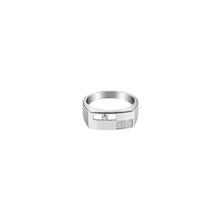 Silver Stone framed Men`s ring