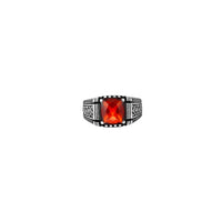 Red Edge form Men`s Ring in silver