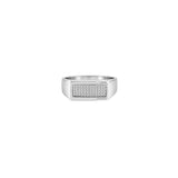 Silver Nexus Grid Men’s Ring
