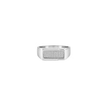 Silver Nexus Grid Men’s Ring