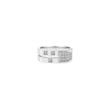 Auric Grid Men’s Ring in Silver