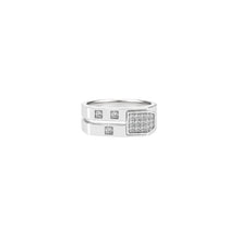 Auric Grid Men’s Ring in Silver