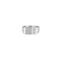 Silver Dual Stone Men`s Ring