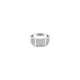 Geometric Glow Men’s Ring in silver