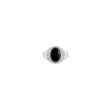 Silver black centre stone Men`s Ring