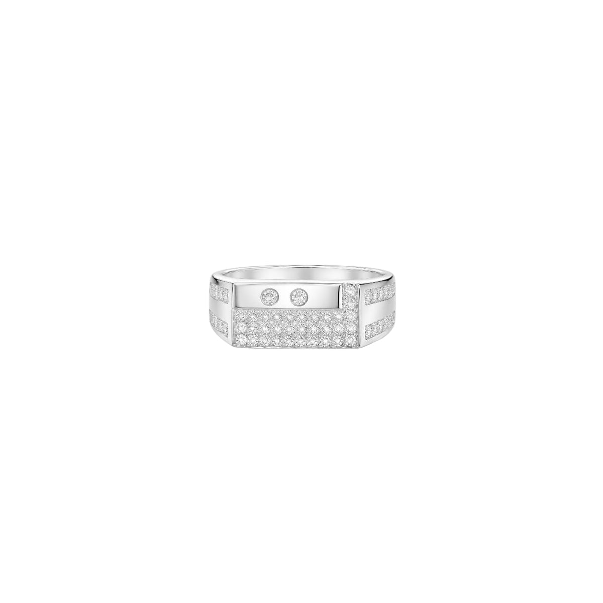 Silver Titan Crest Men’s Ring