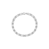 Elegant Silver Angular Men`s Bracelet