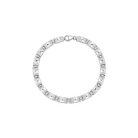 Elegant Silver Angular Men`s Bracelet