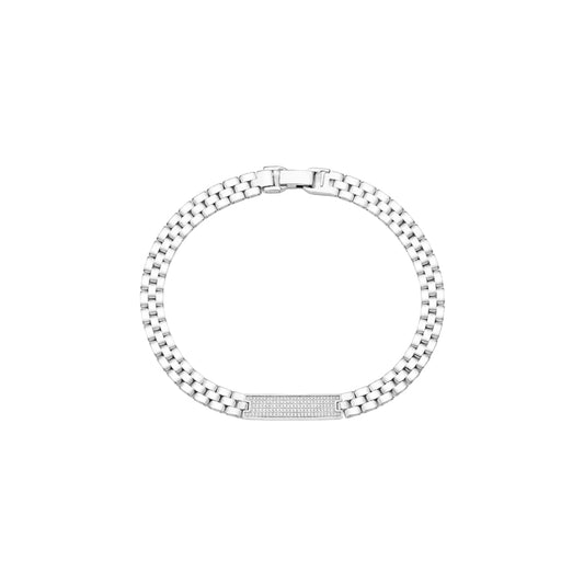 Silver Horizon Bold Men`s Bracelet
