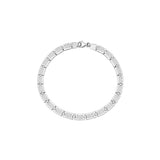 Silver Recta Link Men`s Bracelet