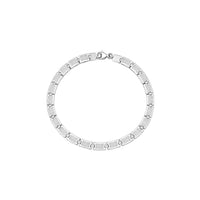 Silver Recta Link Men`s Bracelet
